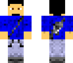 blue w sling backpack