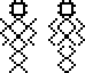 black and white creature