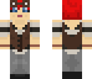 girl in brown vest