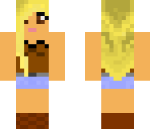 blonde with brown top