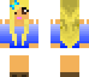 blonde with blue shaded top