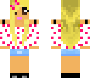 girl with pink dots