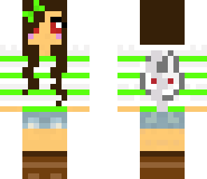 cat girl in green