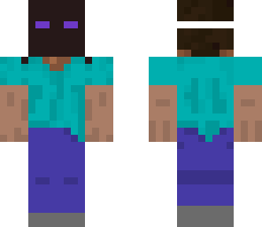 steve with ender mask