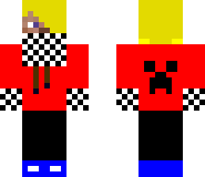 blonde red hoodie boy