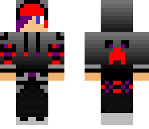 purple and red creeper hoodie