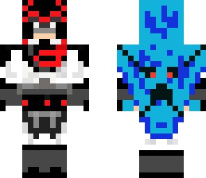 black assasin with blue assasin back