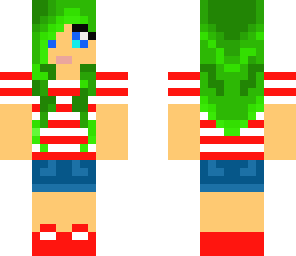 red and green girl