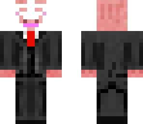 anonymous pig in a suit