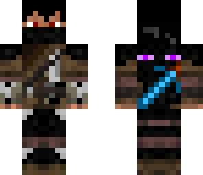 enderman hunter with sword and hood