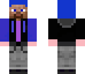 blue colored steve