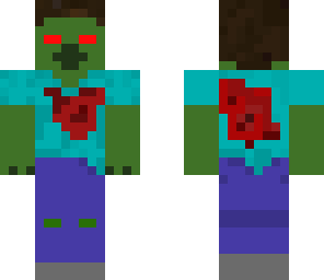 red eyes zombie steve
