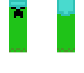 creeper in a helmet fixed