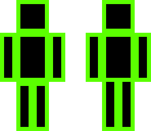 green outline man