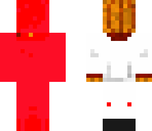 half pumpkin dude half red body
