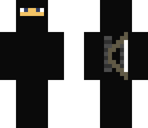 ninja with bow and 2 katanas