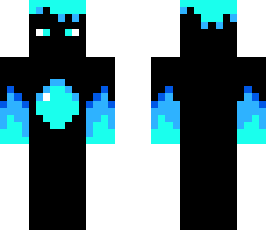 blue fire man