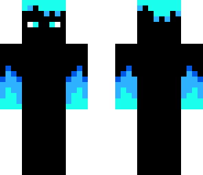 blue fire man