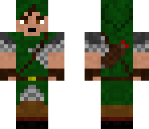 green cloaked archer with chainmail
