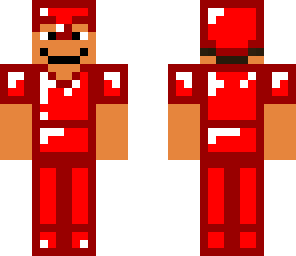 a man with red armor