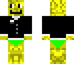 yellow man in suit and pants