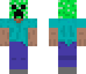 steve with a creeper mask