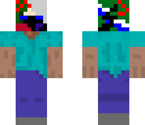 colorful steve face look at me follow  me