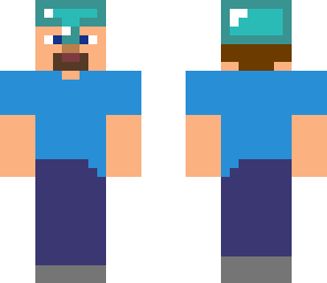 steve with diamond helmet