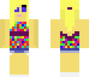 summer girl with blonde hair