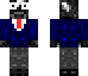 black cow in suit