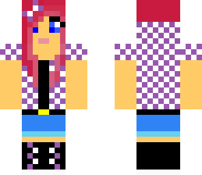 cute girl with pink hair