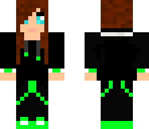 emo green cool girl