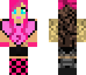 emo pink heart girl with hoody