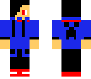 blue hoodie man