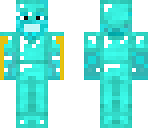 diamond armor with yellow spirt in it