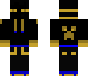 blue and gold enderman