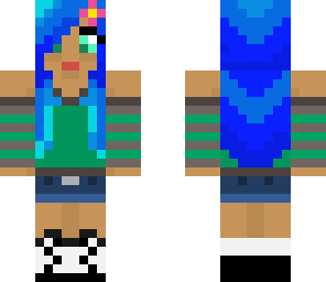 girl with blue hair