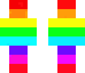 neon rainbow person