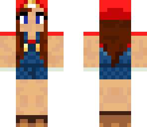 mario girl with blue eyes