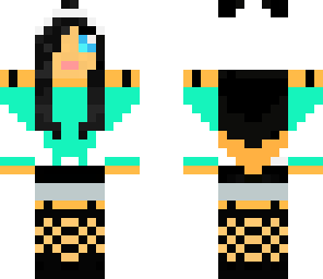panda girl light blue