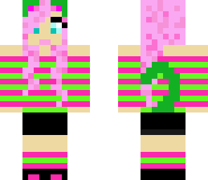 pip with green tail and ears