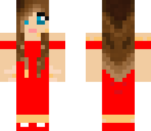 girl in red dress