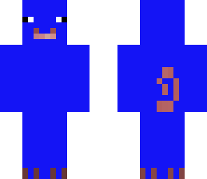 blue pig man