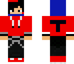 teen with red jacket and blue hoodie