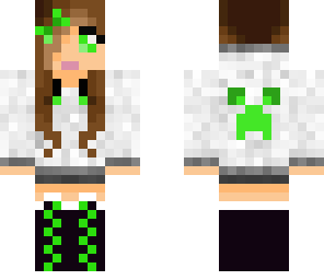 girl in green hoodie