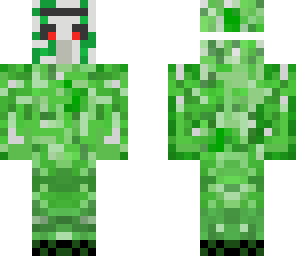 creeper with iron golem mask