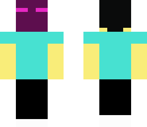 boy in a enderman masce
