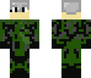 camouflage with iron helmet