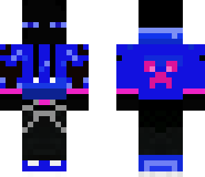 blue teenaged enderman