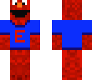 elmo with a blue t-shirt